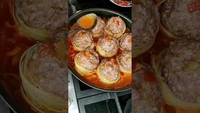 ГНЕЗДО МАКАРОН С ФАРШЕМ смотреть онлайн