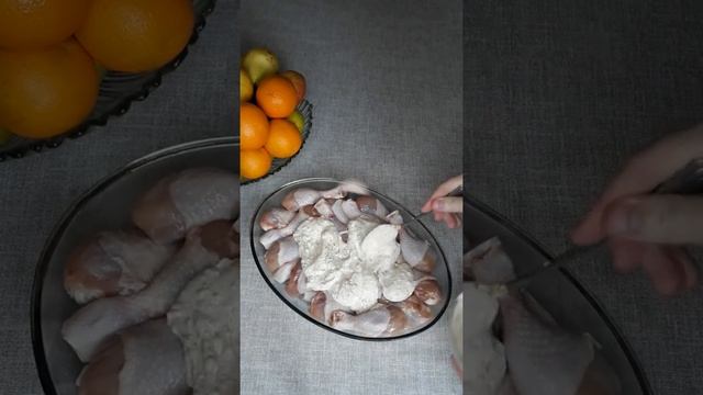 РУМЯНЫЕ КУРИНЫЕ ГОЛЕНИ В СМЕТАННО ЧЕСНОЧНОМ СОУСЕ / #shorts смотреть онлайн