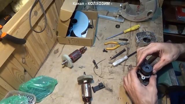 Пила ИНТЕРСКОЛ ДП 165 1200 сборка редуктора смотреть онлайн