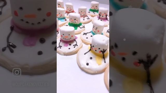 Melting Snowman Cookies Winter Wonderland Party Favors; Cupcake Novelties Houston Texas смотреть онлайн