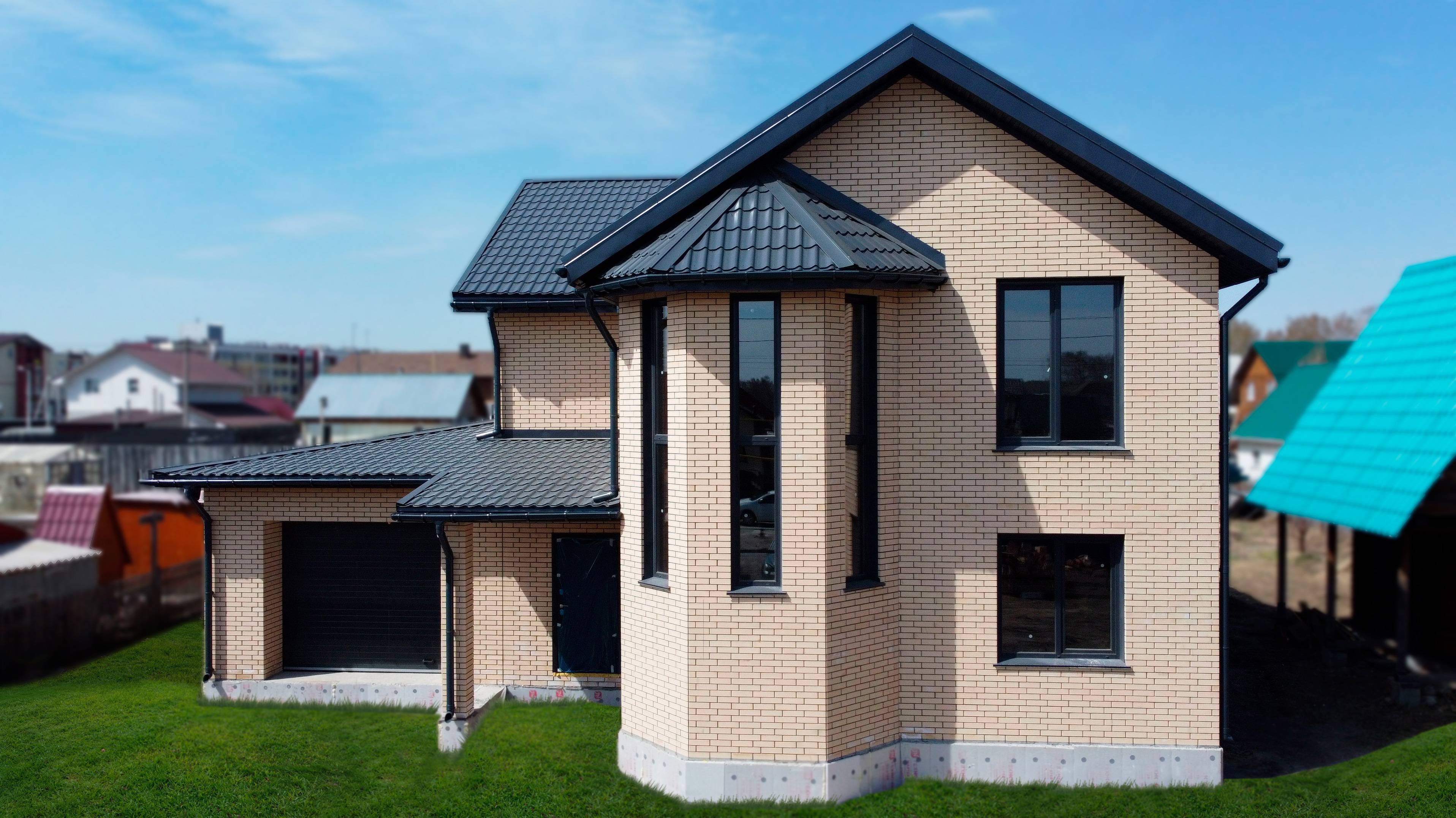 Двухэтажный дом по проекту "Дюк" от строительной компании "БауАртЭстетика" смотреть онлайн