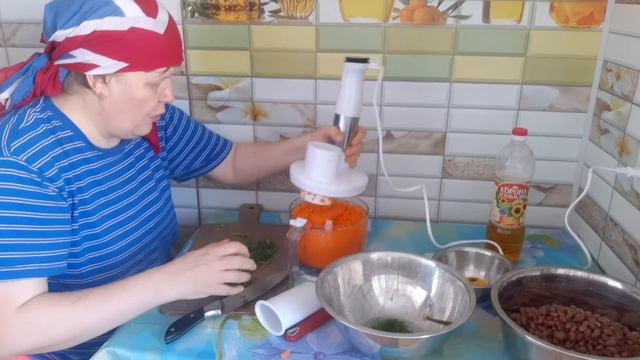 Рецепт. Салат с фасолью морковью. Витаминизируемся. смотреть онлайн