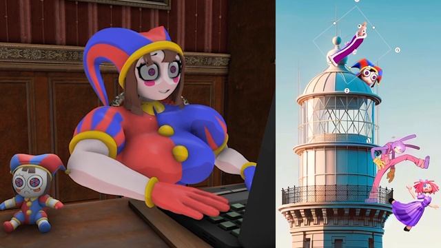 😱Pomni Reacts🥵 To The Amazing Digital Circus Animation💕