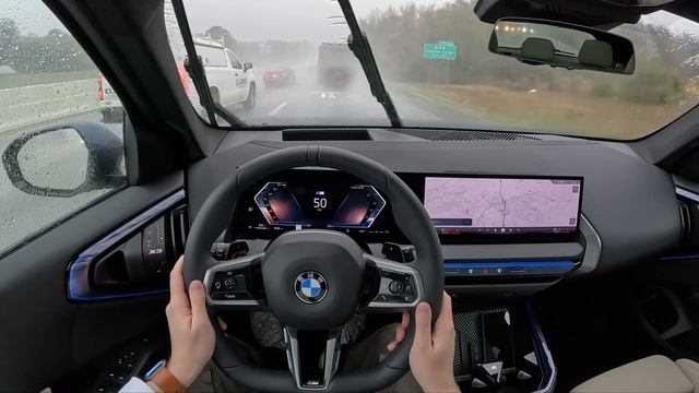 2025 BMW X3 30 xDrive - Первая поездка в дождь (бинуральное аудио) с точки зрения водителя смотреть онлайн