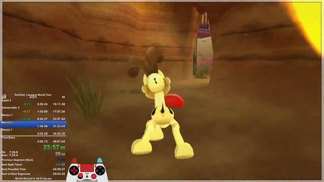Garfield Lasagna World Tour: Any% Speedrun in 47:50 [Splits + Input Display] смотреть онлайн