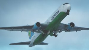 "УЗБЕК 604" Морозный утренний взлет из Домодедово | 12’24