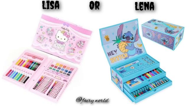 lisa or lena💞hello kitty vs stitch💞 clothes,cutestuff& schools supplies смотреть онлайн