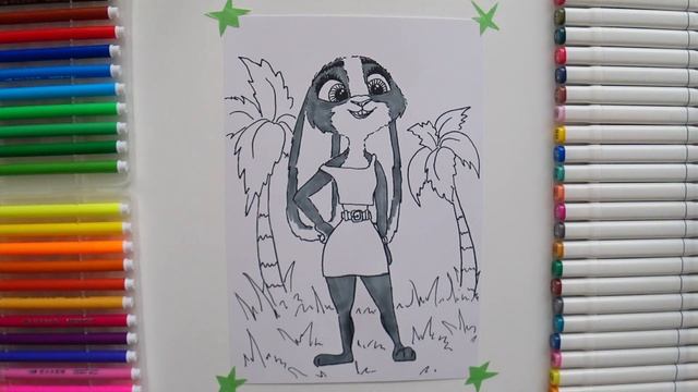 Drawing Lt. Judy rabbit Zootopia | Рисуем Джуди Хопс Зверополис смотреть онлайн