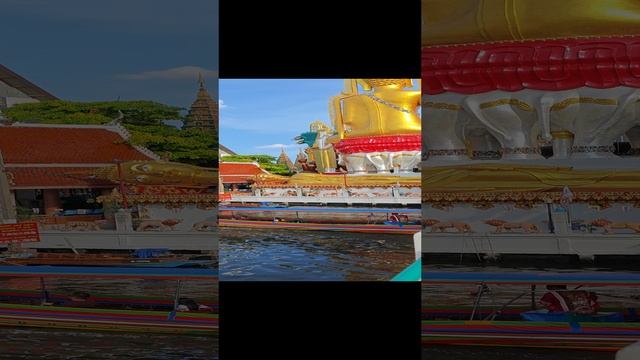 Бангкок красочный лонгтейл у большого Будды на речном канале смотреть онлайн