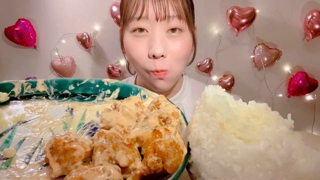 ASMR Chicken Mayonnaise【Mukbang/ Eating Sounds】【English Subtitles】
