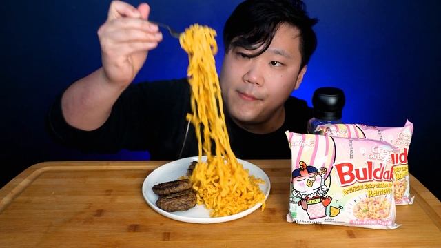 Buldak Creamy Carbonara! Spicy Food Mukbang!