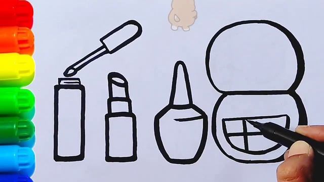 Bolalar uchun bo'yanish to'plamini chizish .Draw makeup set for kids смотреть онлайн