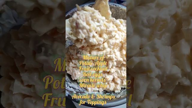 Potato salad with shrimps & Avocado #fantastic salad #shorts смотреть онлайн
