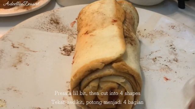 ASMR 5 ingredients easy dessert recipe Adeellaa Cinnabon | 5 bahan dessert mudah lezat смотреть онлайн