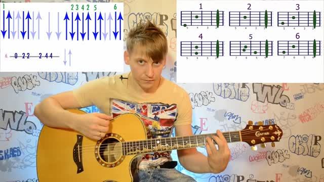 30 урок, ГРУППА КРОВИ -Кино(разбор) для начинающих с нуля. Учимся играть сложные ритмы. смотреть онлайн