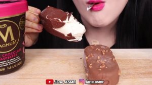 ASMR MAGNUM ICE CREAM PARTY *MAGNUM PINT, CHOCOLATE ICE CREAM 매그넘 파인트, 초콜릿 아이스크림 먹방 JANE ASMR 제인