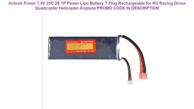 Tanie Airtonk Power 7.4V 25C 2S 1P Power Lipo Battery T Plug Rechargeable for RC Racing Drone Qua смотреть онлайн