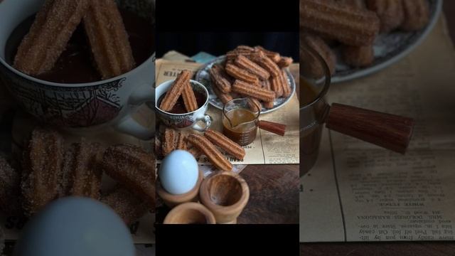 التشوروز الاسباني بصوص الشيكولاتة الساخن #food #shorts #love смотреть онлайн