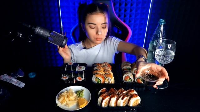 ASMR SUSHI & SASHIMI PLATTER MUKBANG 먹방 (No Talking) Eating Sounds АСМР Еда Суши | KateSmit ASMR