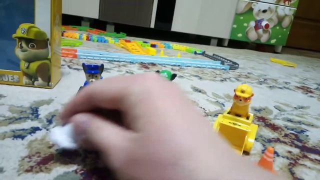 Обзор и распаковка игрушки щенячий патруль #крепыш и бульдозер #щенячийпатруль #pawpatrol #rubble