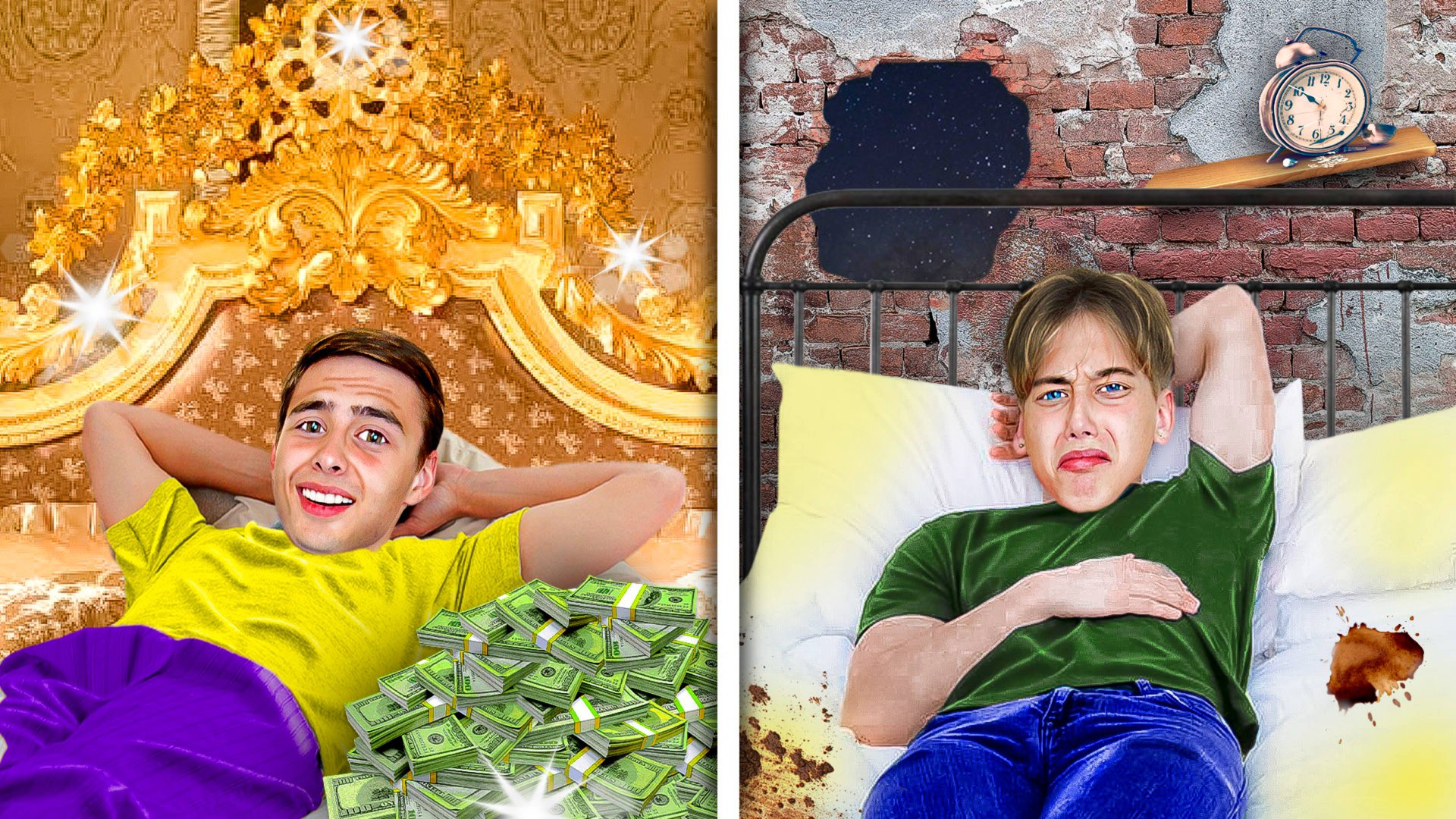 Богатая VS Бедная Кровать Челлендж смотреть онлайн