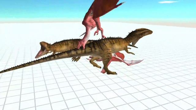 Velociraptor Dinosaur Vs Giant Dragon - ARK ANIMAL REVOLT BETTLE SIMULATOR (ARBS)