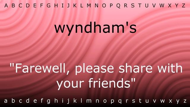 Here I will teach you how to pronounce 'wyndham's' with Zira.mp4 смотреть онлайн