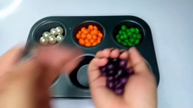 Kids Satisfying Video | Mix Fruit LOLLIPOP Candy with Rainbow Magic balls Tray and Toys ASMR смотреть онлайн