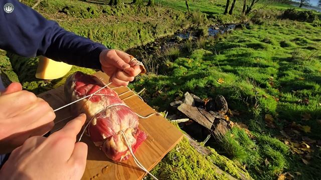 Stuffed BEEF TENDERLOIN + Baked Potatoes Cooked on HOT STONES ｜ ASMR Relaxing Cooking смотреть онлайн