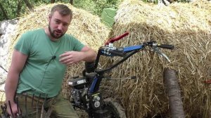 Как выкопать картошку МОТОБЛОКОМ  ЛАПА-КОПАЛКА или ПЛУГ ТИПА ВИЛЫ  ДТЗ 570БН сцепка