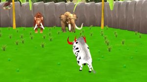 Woolly Mammoth Mastodon vs Dinosaur Attack Tiger Cub Cow Elephant Saved by Big Bull Vs Monster Lion