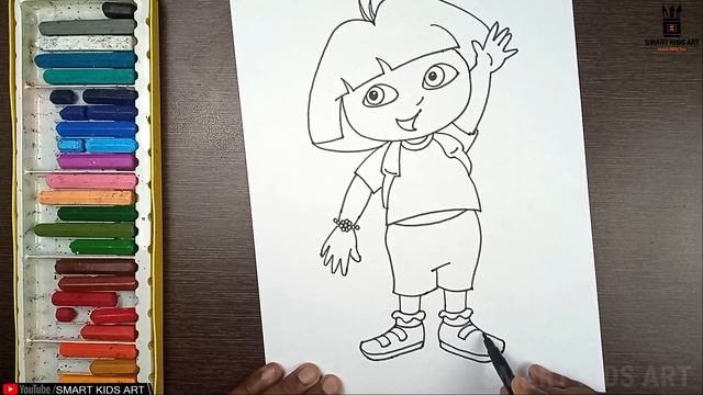 How To Draw Dora the explorer | Dora Drawing | Dora Drawing Easy | Draw Smart смотреть онлайн