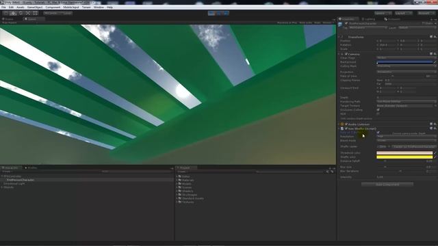 Sun shafts / Volumetric lights / Godrays image effects in Unity 5 смотреть онлайн