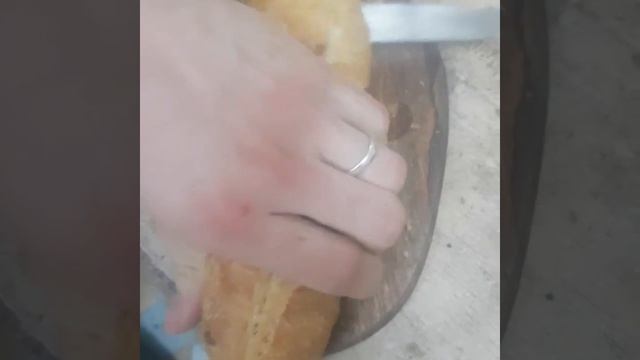 Багет на закваске. Цельносмолотая мука 20% смотреть онлайн