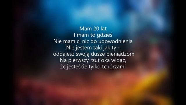 Vent'anni -  Måneskin, Tekst Po Polsku