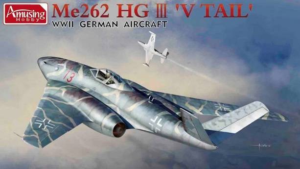 Распаковка Amusing Hobby 1/48 48A004 & 48A005 Me262 HG III V Tail & Entwurf III