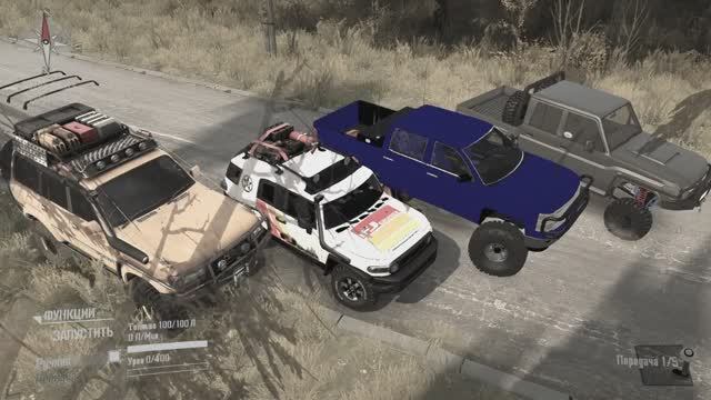 карта On Station 2, На станцию 2 три супер крузака и Chevrolet Silverado OFFROAD SpintiresMudRunner,