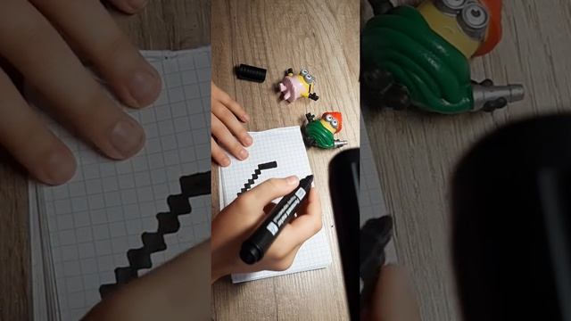 Как нарисовать сердечко по клеточка.❤ смотреть онлайн