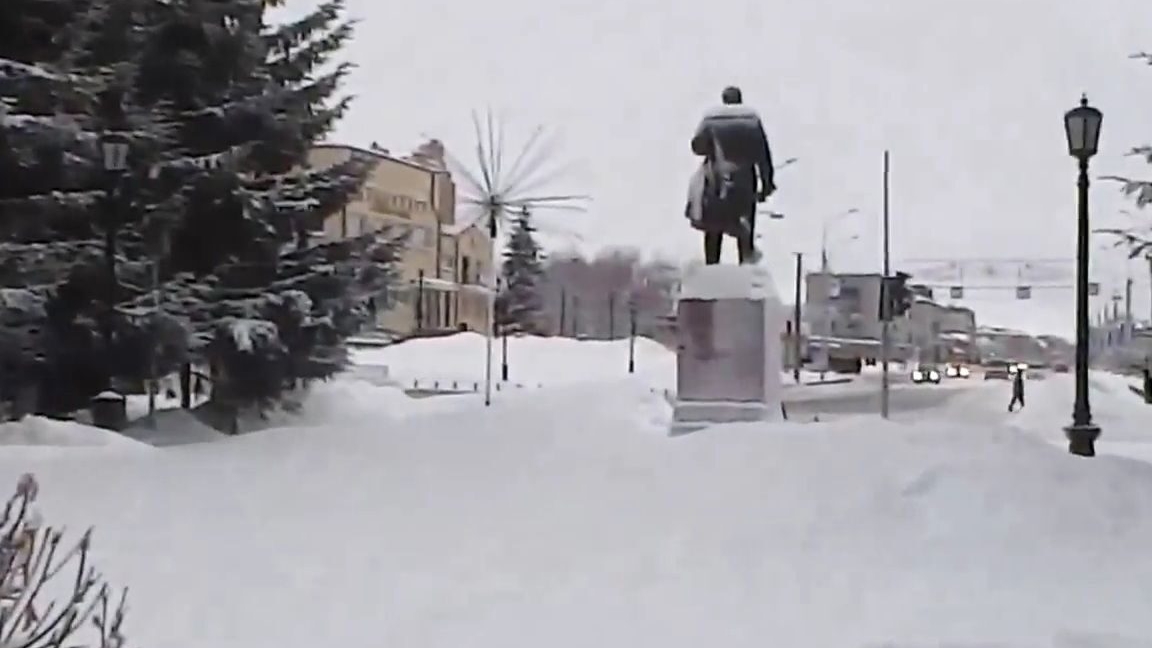 Ишим декабрь 2015. Первомайский сквер. смотреть онлайн