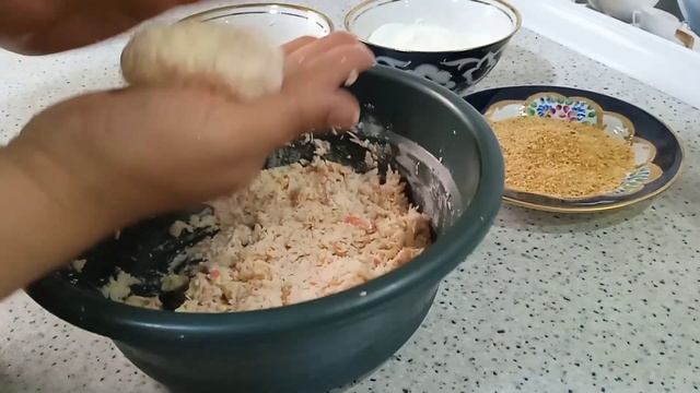 Котлеты из крабовыми палочками с сыром моцареллой. #2023 #youtubeshorts #1000subscriber #video #asm