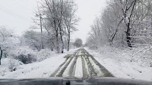 Едем за инкубационным яйцом индейки. Опять снег и красота. смотреть онлайн