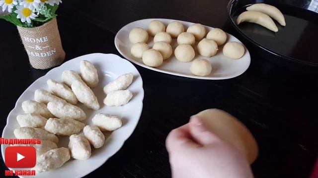 Творожные бананчики.Печенье с творогом.Bananlı pirojna. смотреть онлайн