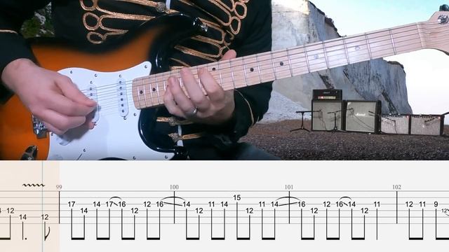 Eric Johnson - Cliffs of Dover - урок игры на электрогитаре с табами смотреть онлайн