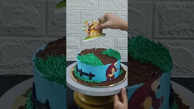 Masha n the bear cake decoration | cake tutorial #shorts #ytshorts #cakedecorating #mashaandthebear смотреть онлайн