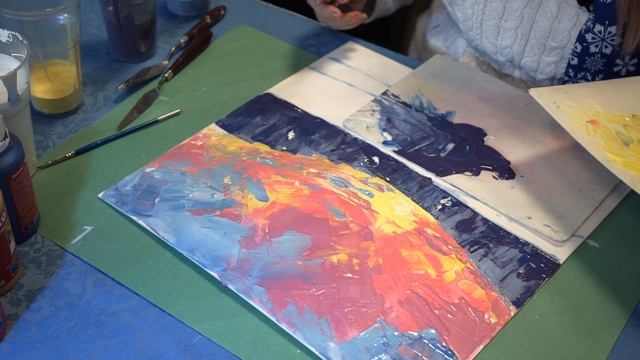 Мастер-класс «Зимний пейзаж» смотреть онлайн