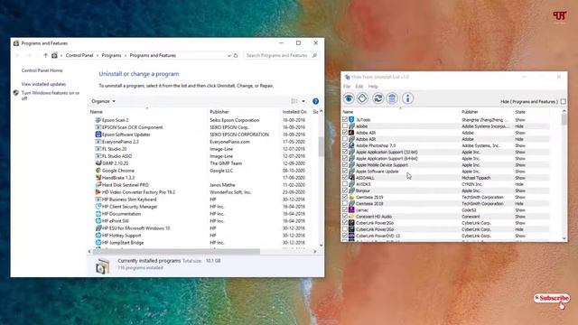 How to Hide any Software from the Uninstall list in Windows Computer ? смотреть онлайн