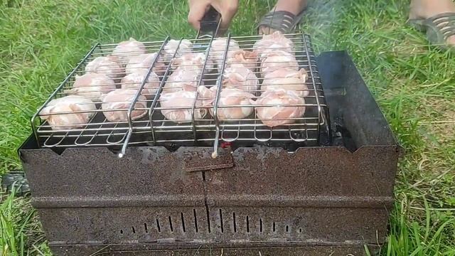 Шампиньоны на мангале смотреть онлайн