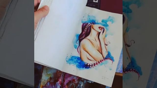 Акварельные портреты Анэты Печеневской.Скетчбук смотреть онлайн