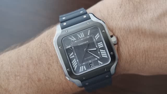 Часы Cartier Santos De Cartier ADLC Bezel WSSA0037 Оригинальные мужские часы