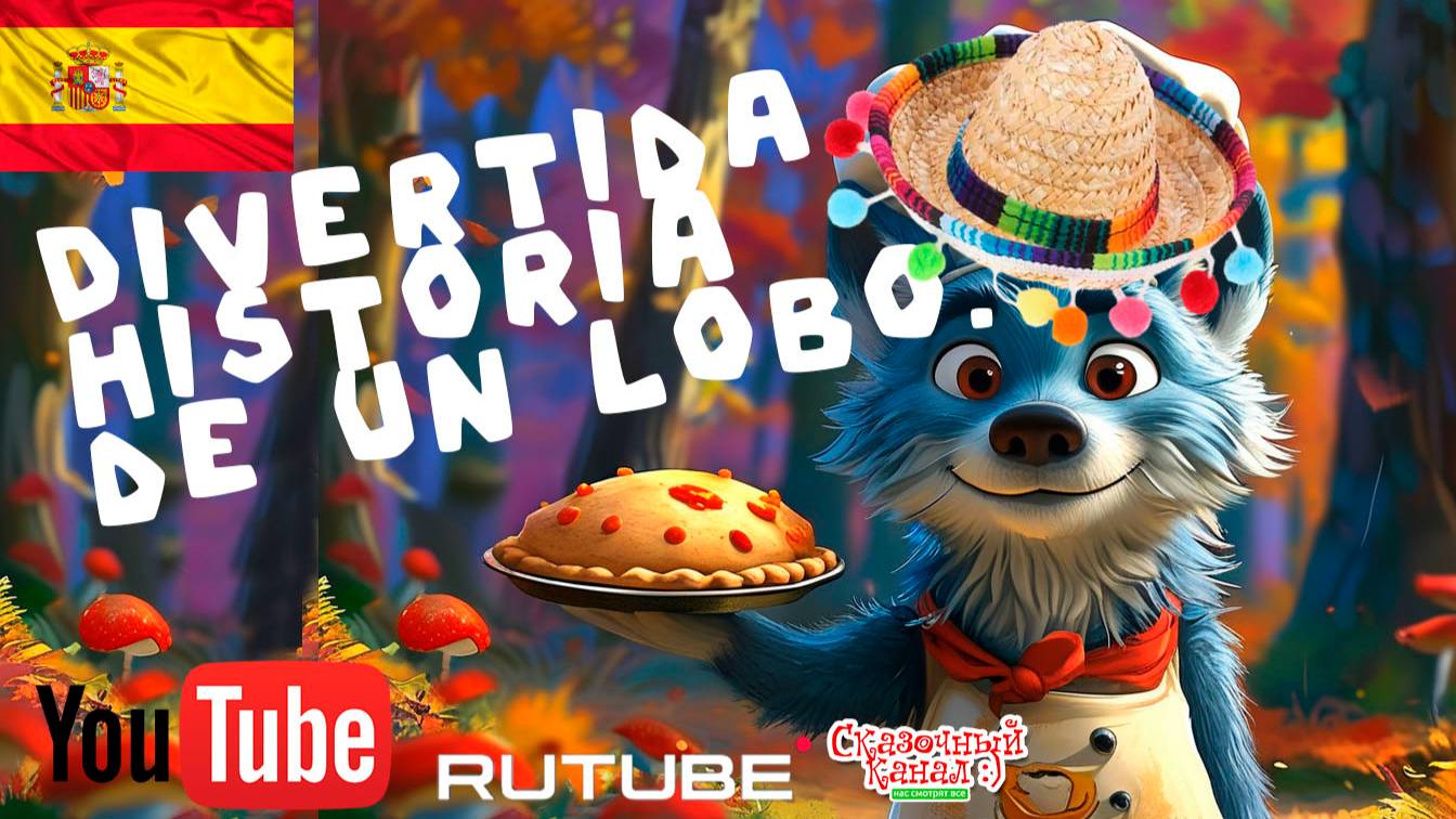 Historia Divertida Sobre Un Lobo. Смешная история о волке на испанском языке.